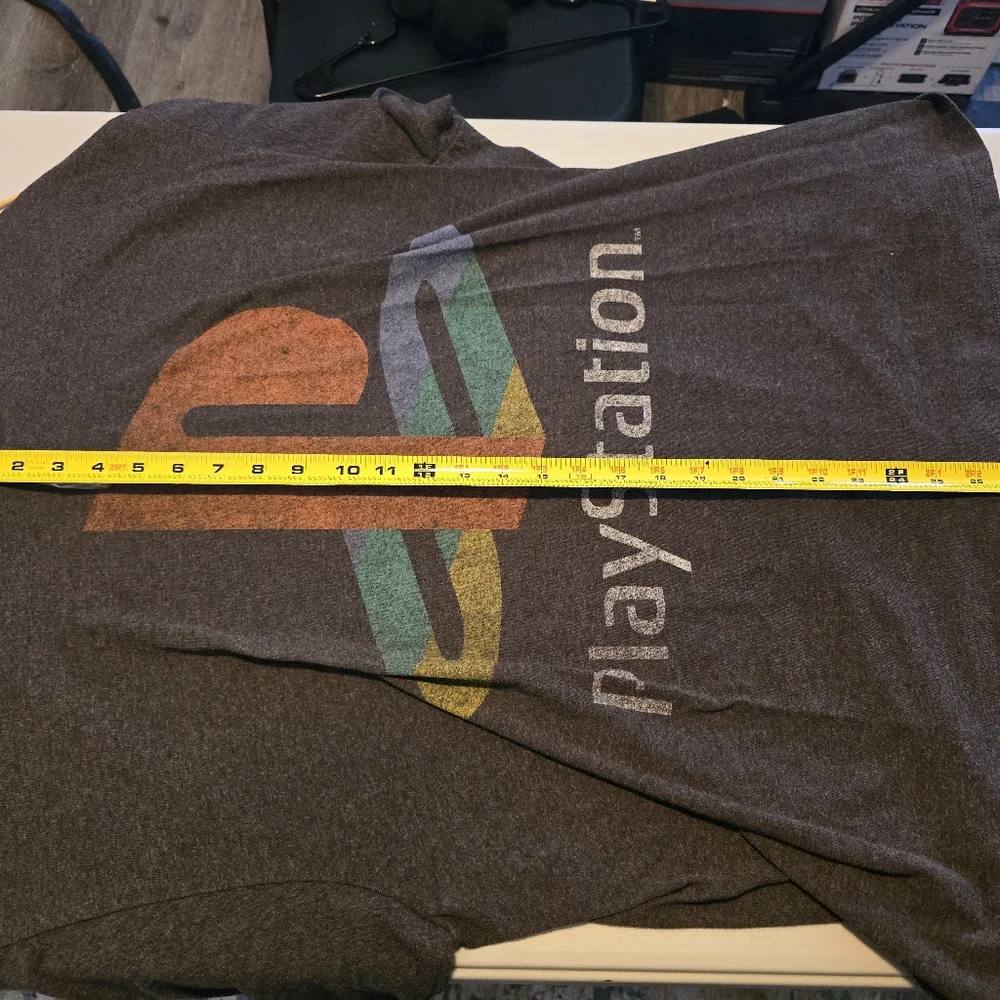 Sony PlayStation Logo T-Shirt - Multicolor on Gray